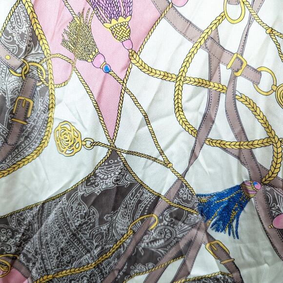 NWT Cider Chain & Baroque Printed Wide Leg Pull On Pants - Picture 5 of 8